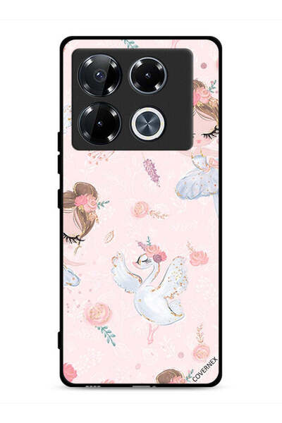Covernex غطاء حماية لهاتف Infinix Note 40 Pro Plus 5G بطبعة فتاة وزهور
