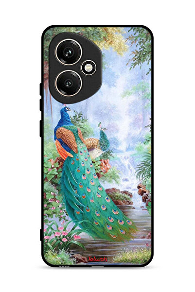 Tolwak غطاء حماية لهاتف Honor 400 بتصميم الطاووس