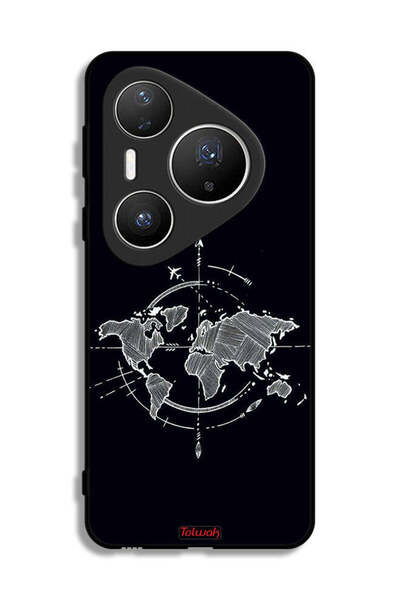 Tolwak غطاء حماية لهاتف هواوي بيورا 80 برو بلس برسومات البوصلة