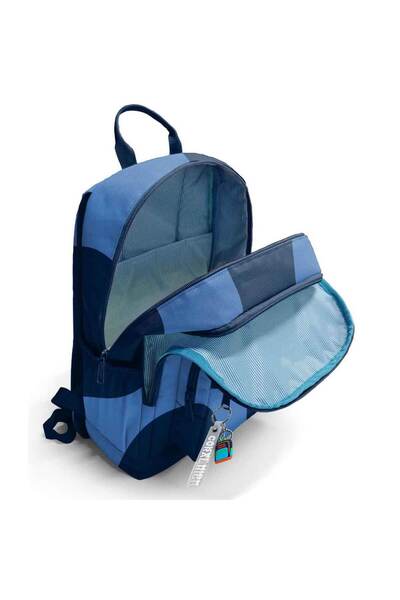 Coral High Navy Blue Patterned School Bag 23688