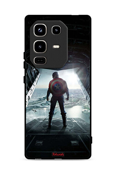 Tolwak غطاء حماية لهاتف Infinix Note 50 Pro 4G بشاشة عرض بورتريه كابتن أمريكا