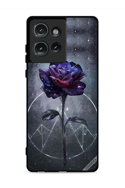 Covernex غطاء حماية لهاتف موتورولا إيدج 50 بخلفية زهور داكنة