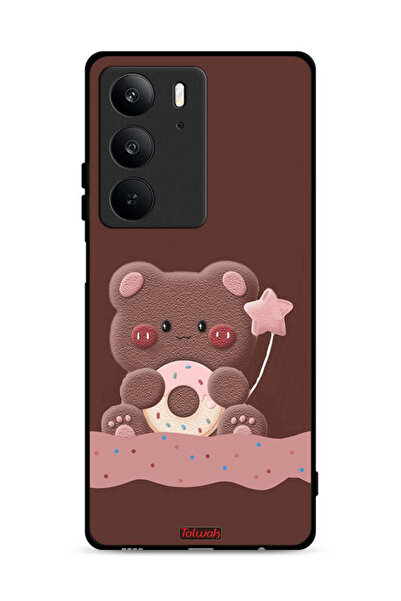 Tolwak غطاء حماية لهاتف Realme C75 4G بطبعة دب دونات