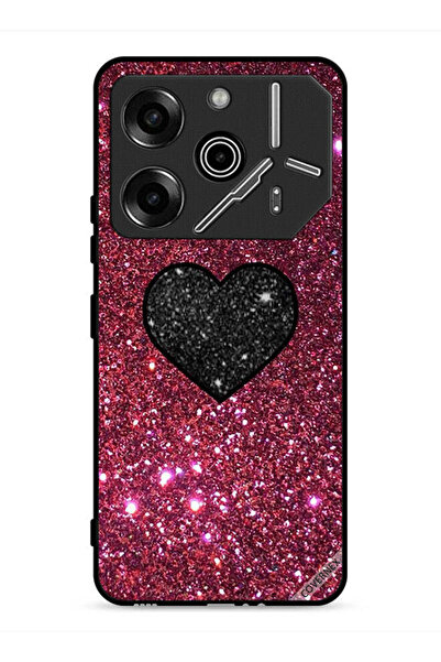 Covernex غطاء حماية لهاتف تكنو بوفا 6 برو 5G بتصميم قلب لامع