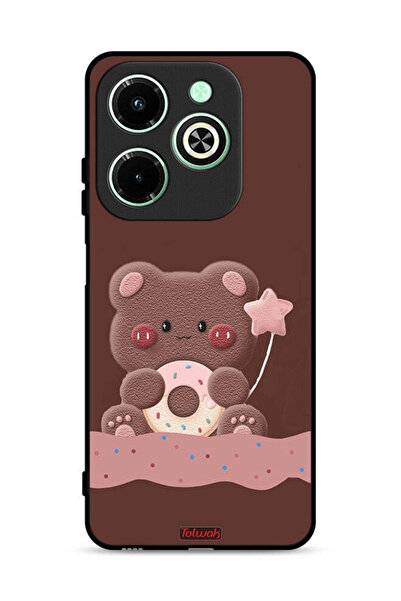 Tolwak غطاء حماية لهاتف Infinix Hot 40i 4G بطبعة دب دونات