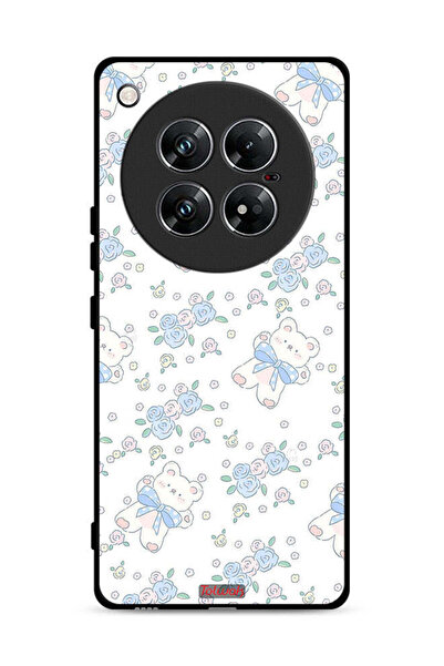 Tolwak غطاء حماية لهاتف Infinix Zero 40 مع رمز دب تيدي لطيف وزهور