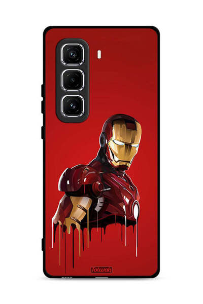 Tolwak غطاء حماية لهاتف Infinix Hot 50 Pro 4G برسومات الرجل الحديدي