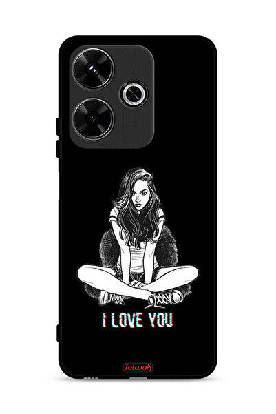 Tolwak غطاء حماية لهاتف شاومي ريدمي 13 4G بطبعة "أحبك"