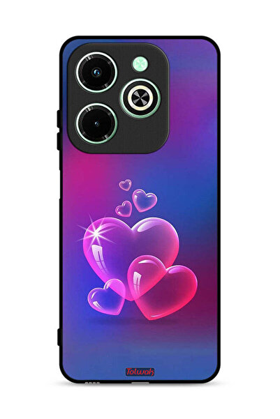 Tolwak غطاء حماية لهاتف Infinix Hot 40i 4G بنقشة قلوب الماء
