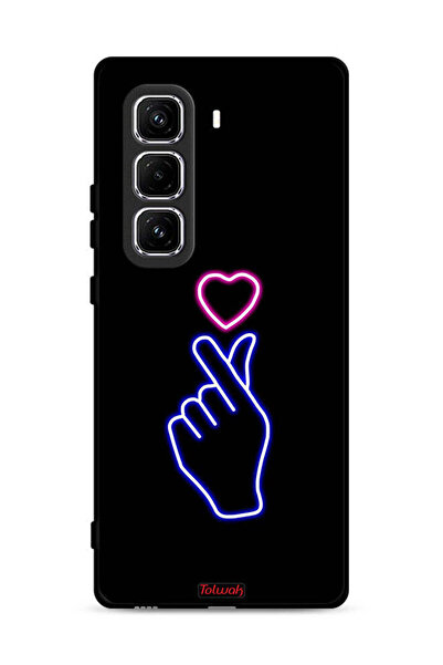 Tolwak غطاء حماية لهاتف Infinix Hot 50 Pro 4G بنقشة قلب سريع