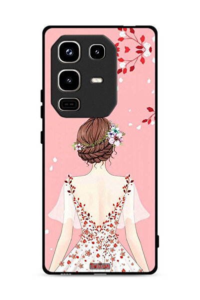 Tolwak غطاء حماية لهاتف Infinix Note 50 Pro 4G برسومات فتاة واقفة
