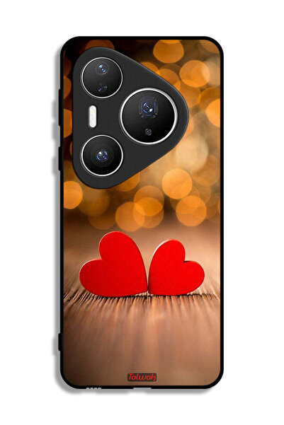 Tolwak غطاء حماية لهاتف هواوي بيورا 80 برو بتصميم قلبين جميلين