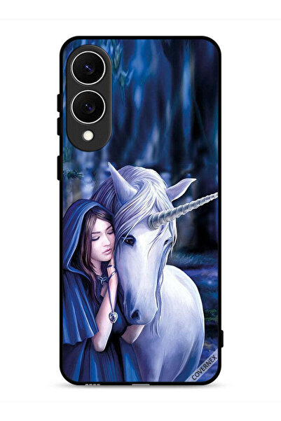 Covernex غطاء حماية لهاتف Samsung Galaxy S25 Edge بتصميم فتاة وحيد القرن المح...