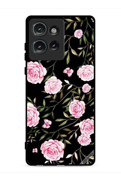 Covernex غطاء حماية لهاتف موتورولا إيدج 50، وردي اللون، باقات من الأوراق الصغيرة