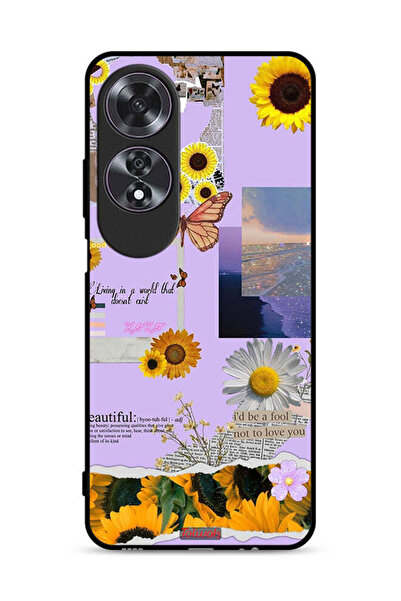 Tolwak Oppo A60 Protective Case Cover Beautiful Sunflower Stickers