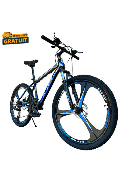 NEW SPEED Bicicletă MTB, roți de 24 inch, 21 de viteze, cadru din oțel, frâne...