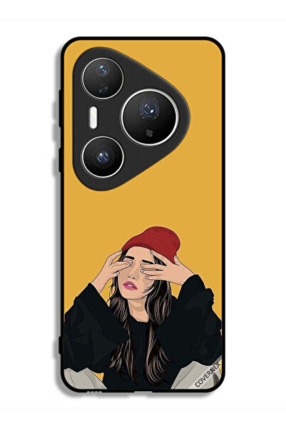 Covernex غطاء حماية لهاتف هواوي بيورا 80 برو بلس برسومات فتاة حزينة
