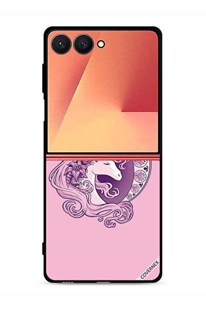 Covernex غطاء حماية لهاتف Samsung Galaxy Z Flip7 برسومات يونيكورن