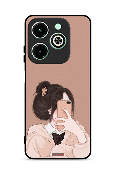 Tolwak غطاء حماية لهاتف Infinix Hot 40i 4G لالتقاط صور سيلفي