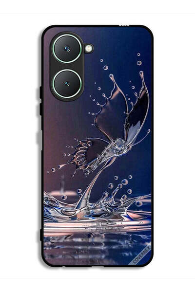 Covernex غطاء حماية لهاتف Vivo Y18i 4G بنقشة قطرات الماء على شكل فراشة