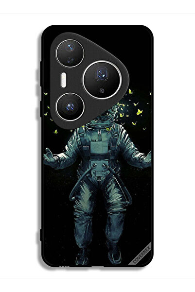 Covernex غطاء حماية لهاتف هواوي بيورا 80 برو بلس - رائد فضاء وفراشات