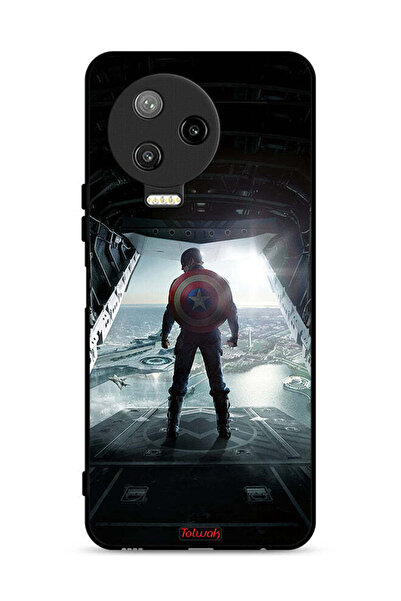 Tolwak Infinix Note 12 Pro 4G Protective Case Cover Portrait Display Captain America