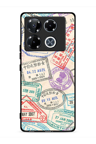 Covernex غطاء حماية لهاتف Infinix Note 40 Pro Plus 5G بنقشة طوابع السفر