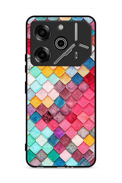 Covernex غطاء حماية لهاتف تكنو بوفا 6 برو 5G بنقشة مربعة ماسية