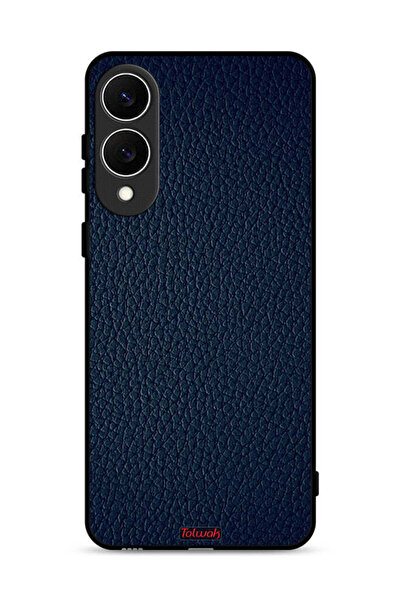 Tolwak غطاء حماية جلدي بنمط هندسي لهاتف Samsung Galaxy S25 Edge