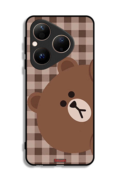 Tolwak غطاء حماية لهاتف هواوي بيورا 80 على شكل دب