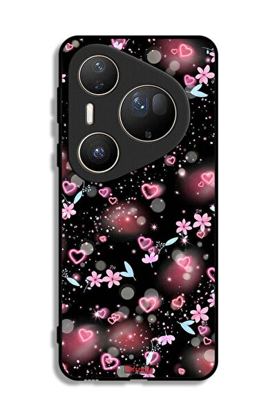 Tolwak غطاء حماية فائق لهاتف هواوي بيورا 80 بنقشة قلوب وأزهار صغيرة