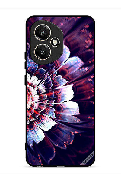 Covernex غطاء حماية لهاتف Honor 400 مزين بزهرة كبيرة منعكسة على الجانب الأيسر