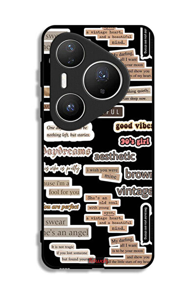 Tolwak غطاء حماية لهاتف هواوي بيورا 80 برو بلس مع ملصقات اقتباسات جميلة