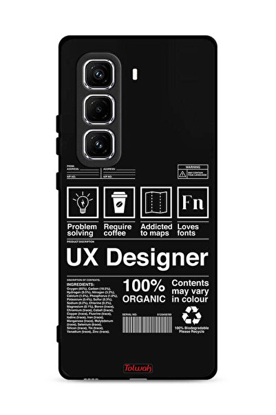 Tolwak Infinix Hot 50 Pro 4G Protective Case Cover Ux Designer Sticker