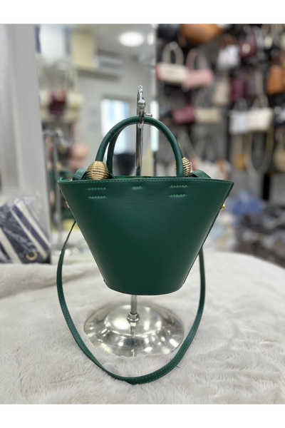 nura Yeşil Kadın Mng Kova El Ve Omuz Çantası