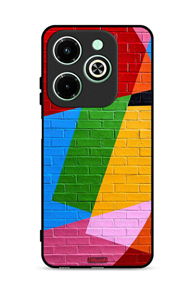 Tolwak غطاء حماية لهاتف Infinix Hot 40i 4G برسومات جدارية ملونة