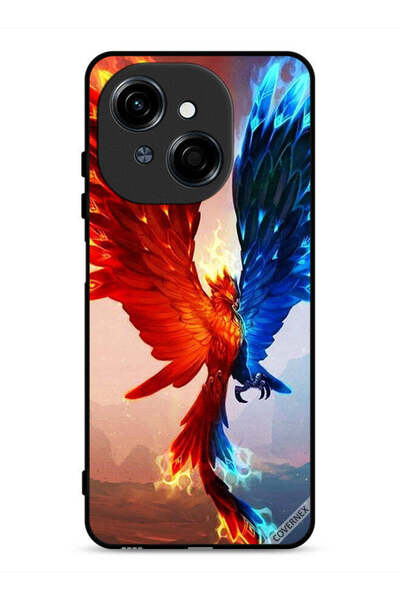 Covernex غطاء حماية لهاتف Tecno Spark Go 1S 4G بخلفية نسر النار والماء