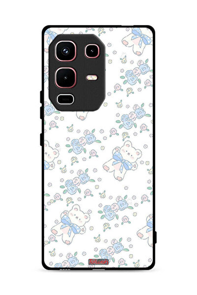 Tolwak غطاء حماية لهاتف Infinix Note 50s، أيقونة دب تيدي لطيف وزهور