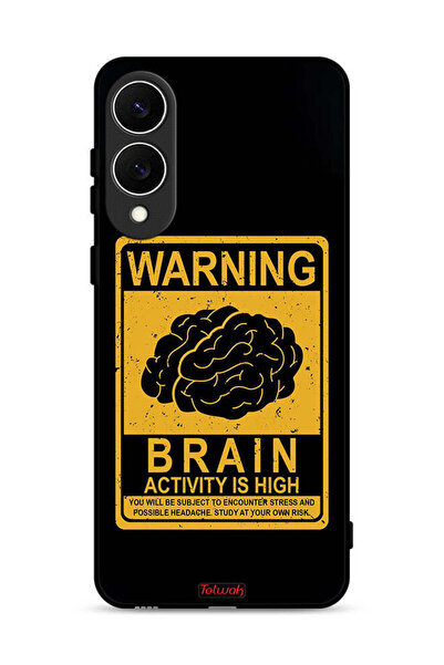 Tolwak غطاء حماية لهاتف Samsung Galaxy S25 Edge تحذير من ارتفاع نشاط الدماغ