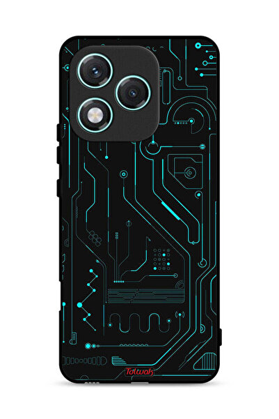 Tolwak غطاء حماية لهاتف Honor 400 Lite دوائر فنية رقمية بسيطة شاشات متعددة