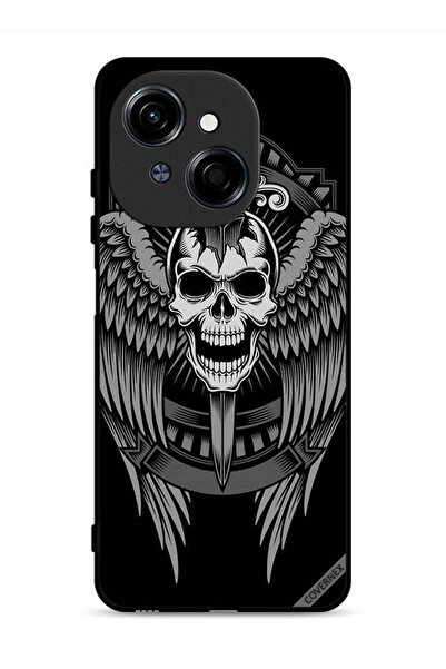 Covernex غطاء حماية لهاتف Tecno Spark Go 1 4G بتصميم جمجمة وأجنحة نسر