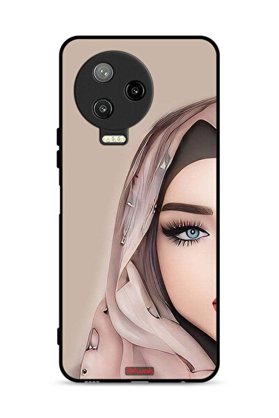 Tolwak غطاء حماية لهاتف Infinix Note 12 Pro 4G برسم فتاة نصف وجه