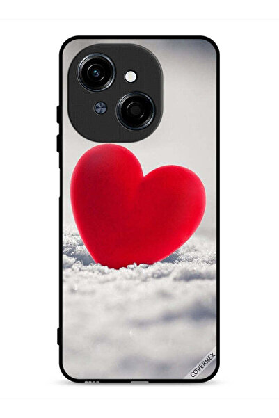 Covernex غطاء حماية لهاتف تكنو سبارك جو 1 إس 4G بنقشة قلب أحمر جميل