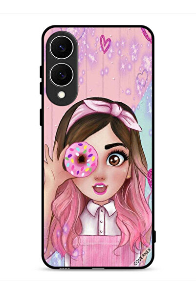 Covernex غطاء حماية لهاتف سامسونج جالاكسي S25 إيدج برسومات فتاة محبة للدونات