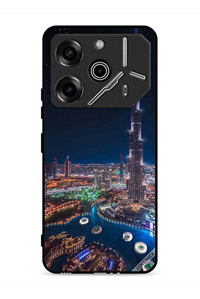 Covernex غطاء حماية لهاتف تكنو بوفا 6 برو 5G بمنظر ليلي لوسط المدينة