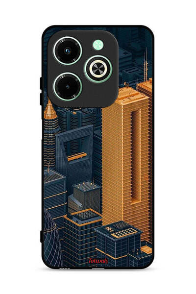 Tolwak غطاء حماية لهاتف Infinix Hot 40i 4G برسومات مباني فنية
