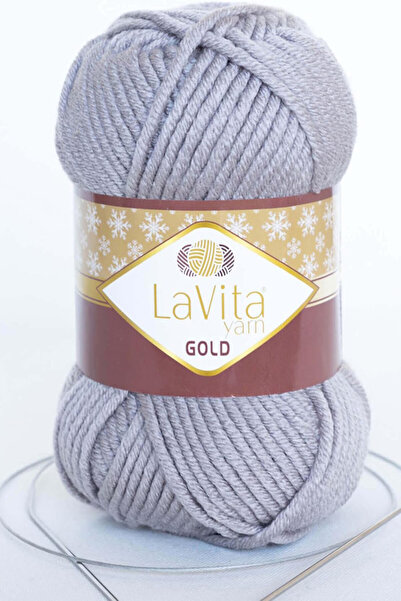 LaVita Yarn Gold Hand Knitting Yarn 100% Acrylic 100Gr (2771 Gray)