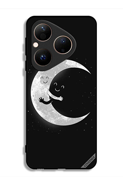 Covernex غطاء حماية هواوي بيورا 80 بتصميم عناق القمر والسماء المظلمة