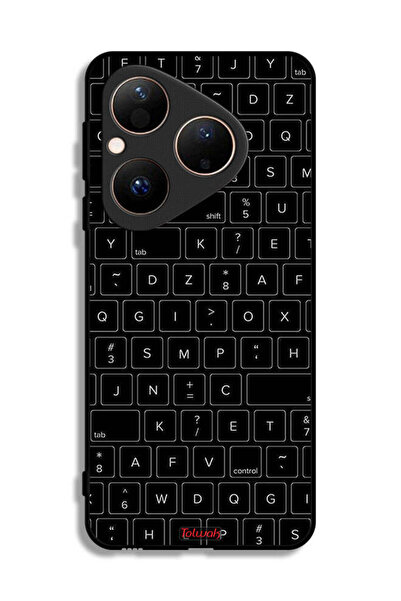 Tolwak غطاء حماية لهاتف هواوي بيورا 80 بنمط مفاتيح لوحة مفاتيح عشوائية