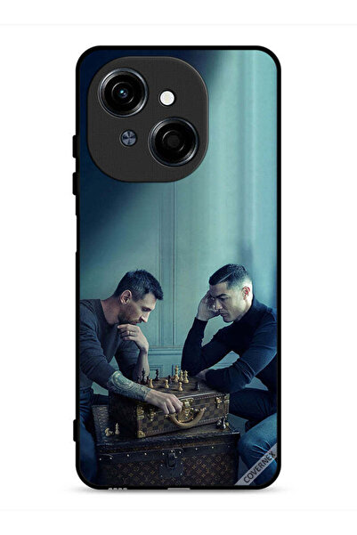 Covernex غطاء حماية لهاتف تكنو سبارك جو 1 إس 4G بطبعة ميسي ضد رونالدو يلعبان ...